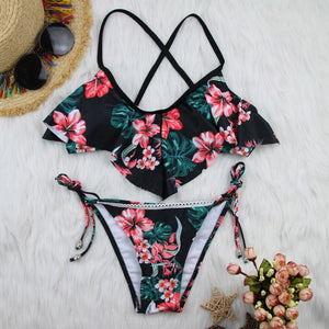 Maillot de bain femme, fleurs